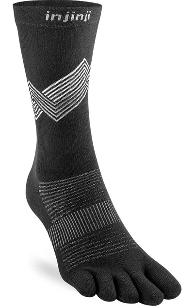 Injinji Run Lightweight - Crew Socks Black