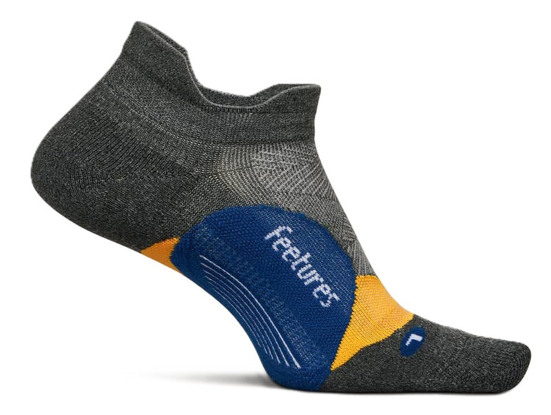 Feetures Elite Light Cushion - No Show Tab Socks Iron Seal