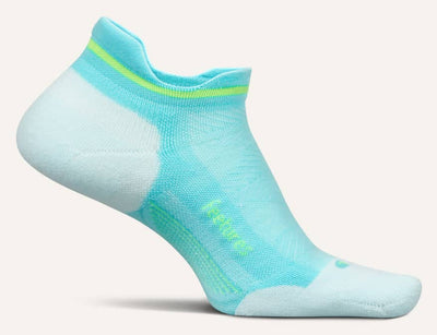 Feetures Elite Max Cushion - No Show Tab Socks Aqua Surf