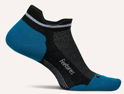 Feetures Elite Max Cushion - No Show Tab Socks Black Sea