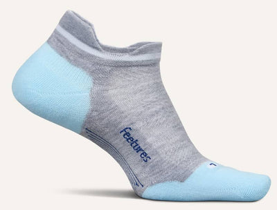 Feetures Elite Max Cushion - No Show Tab Socks Gray Sky