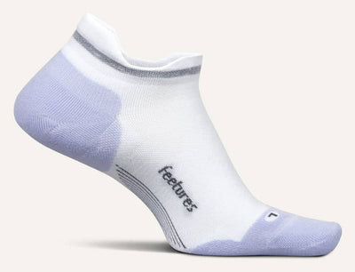 Feetures Elite Max Cushion - No Show Tab Socks White Lilatech