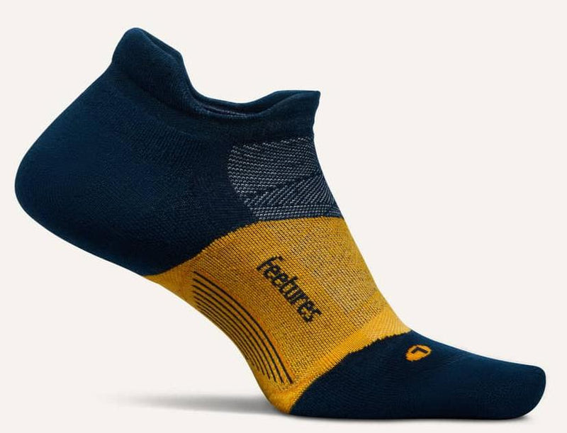 Feetures Merino 10 Cushion - No Show Tab Socks Dark Sapphire