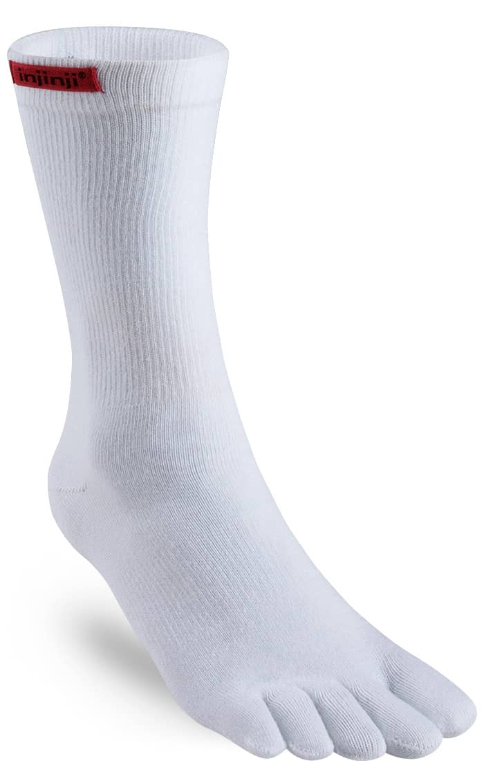 Injinji Sport Original Weight - Crew Socks White